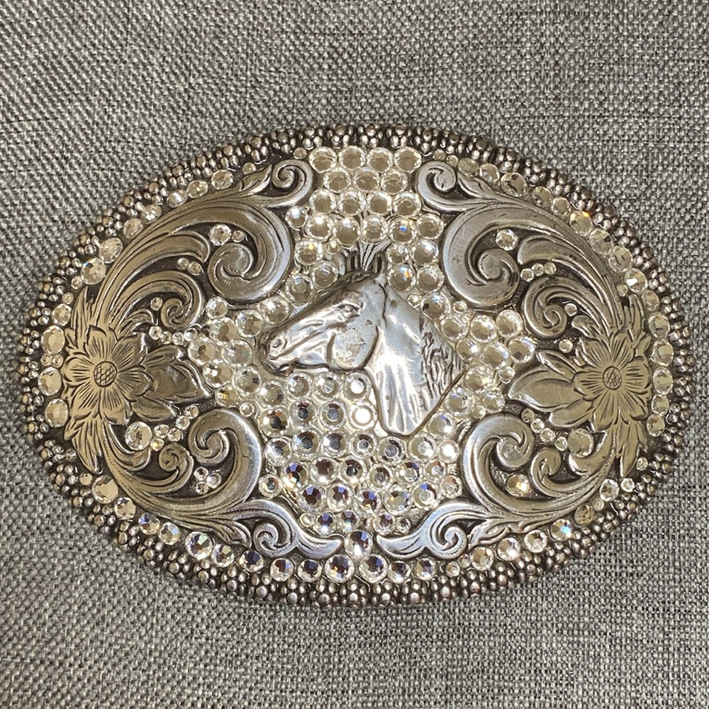 Nocona Silver and Gold Western Belt Buckle